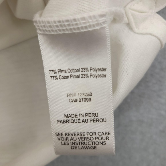 TravisMathew Polo Shirt Mens XL White Gray Dismal River Golf Pima Cotton Stretch - Picture 6 of 16